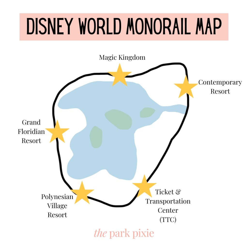 Complete Guide To Disney Hotels On The Monorail (includes Map!)