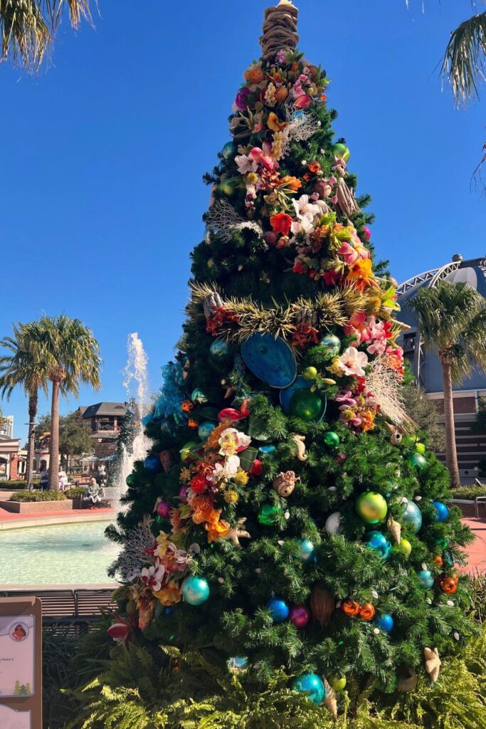 Photo of the Moana 2 themed tree at Disney Springs.