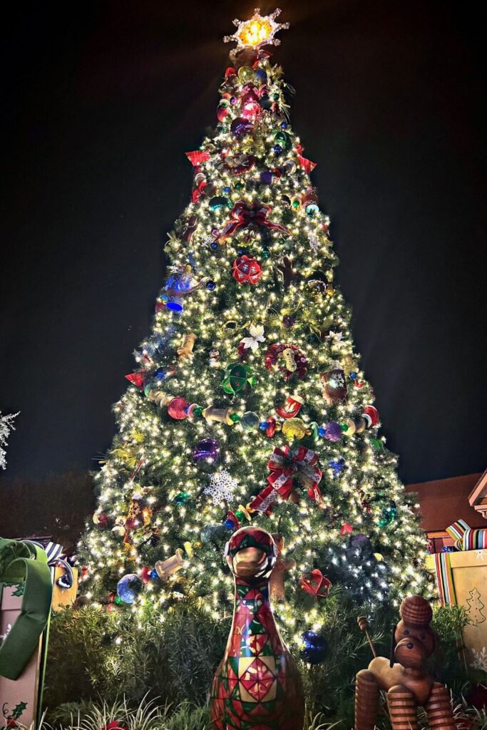 Photo of the Once Upon a Toy tree at Disney Springs.